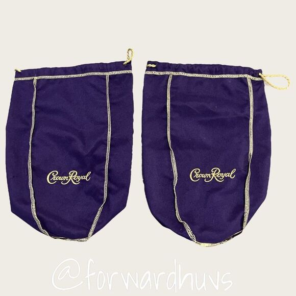 Crown Royal Bags (2) Purple and Gold - Picture 1 of 7